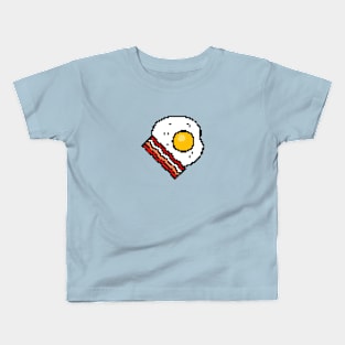 Bacon And Eggs Pixel Art Kids T-Shirt